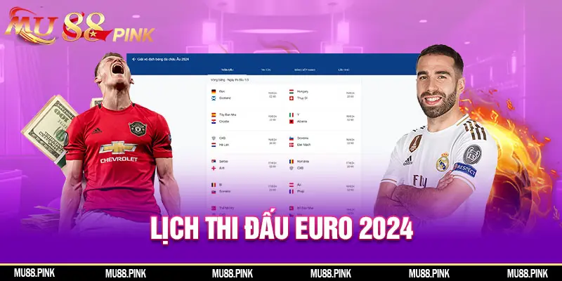 Lịch thi đấu Euro 2024